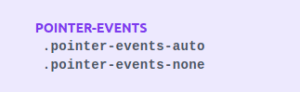 Tailwind CSS Pointer Events
